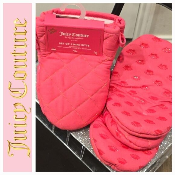 Juicy Couture Crown Logo Set of 2 Mini Mitts - Picture 2 of 11